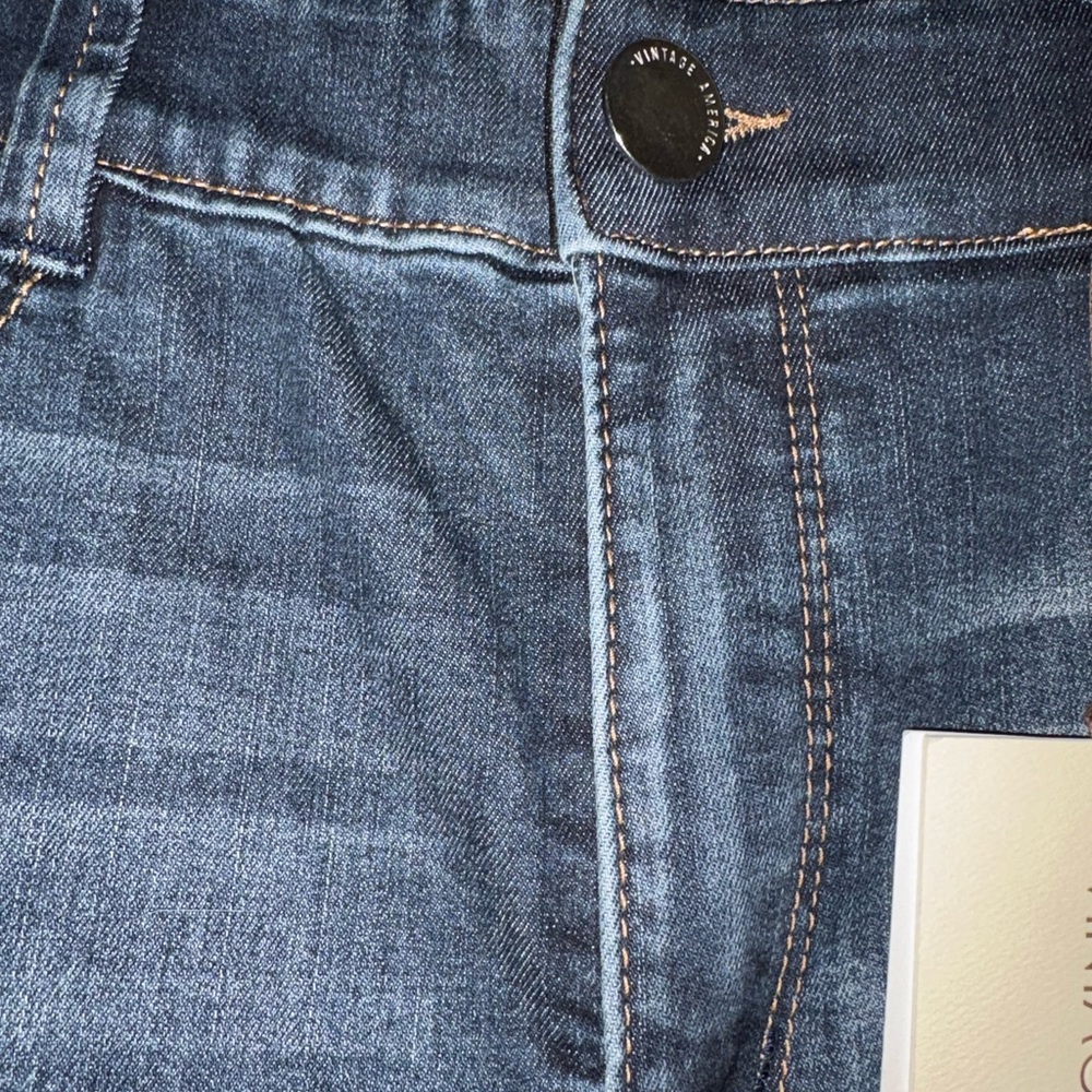 Vintage America Deep Indigo Skinny Jeans - Picture 4 of 8